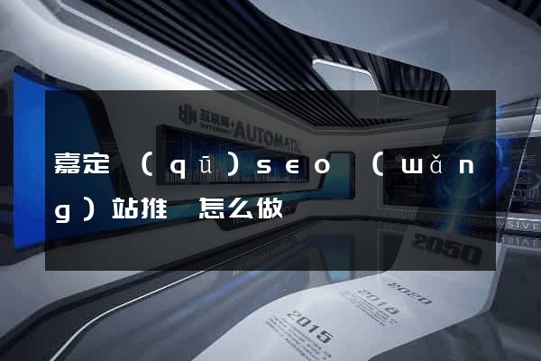 嘉定區(qū)seo網(wǎng)站推廣怎么做