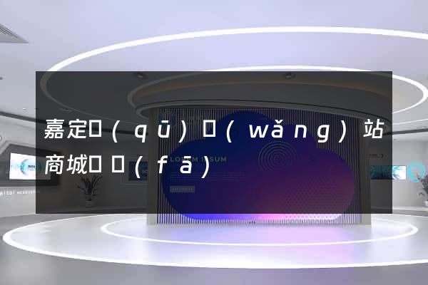 嘉定區(qū)網(wǎng)站商城開發(fā)