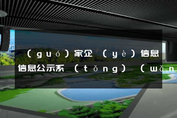 國(guó)家企業(yè)信息信息公示系統(tǒng)網(wǎng)站
