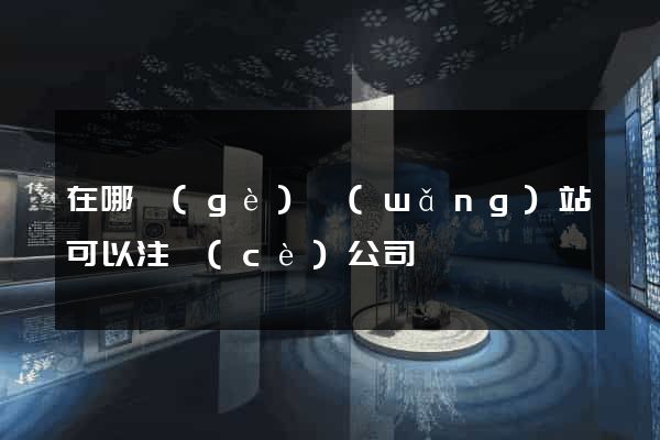 在哪個(gè)網(wǎng)站可以注冊(cè)公司