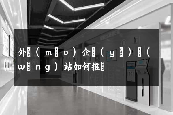 外貿(mào)企業(yè)網(wǎng)站如何推廣