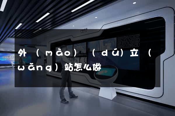 外貿(mào)獨(dú)立網(wǎng)站怎么做