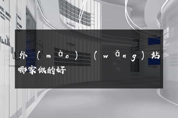 外貿(mào)網(wǎng)站哪家做的好