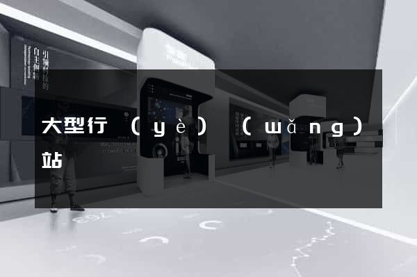 大型行業(yè)網(wǎng)站
