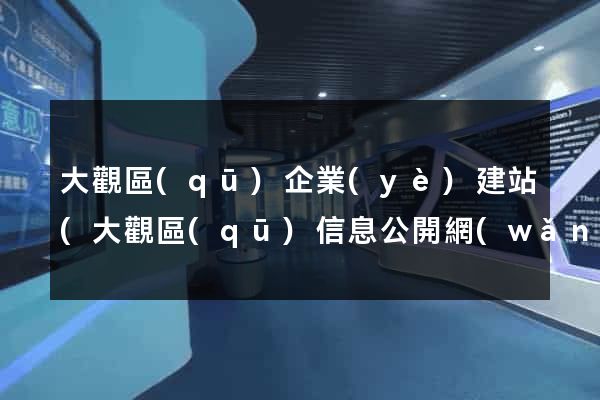 大觀區(qū)企業(yè)建站(大觀區(qū)信息公開網(wǎng))