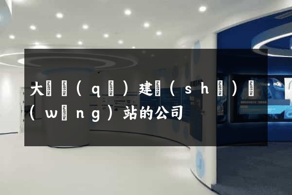 大觀區(qū)建設(shè)網(wǎng)站的公司