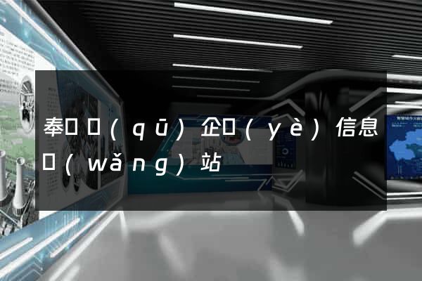 奉賢區(qū)企業(yè)信息網(wǎng)站