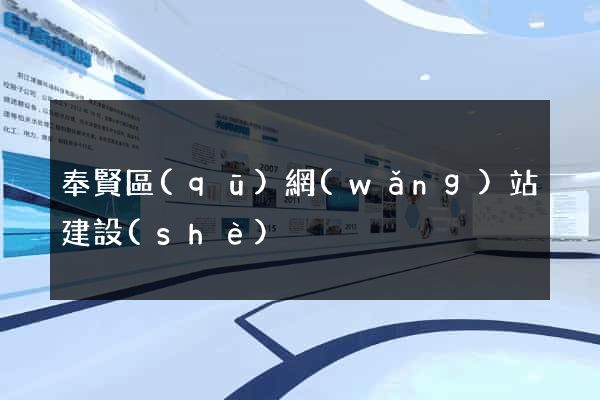 奉賢區(qū)網(wǎng)站建設(shè)