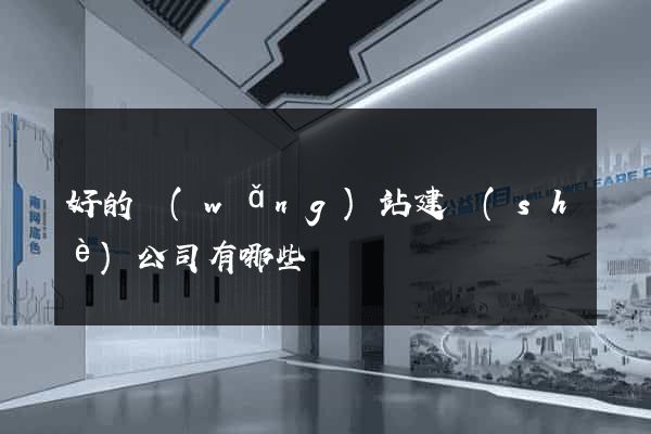 好的網(wǎng)站建設(shè)公司有哪些