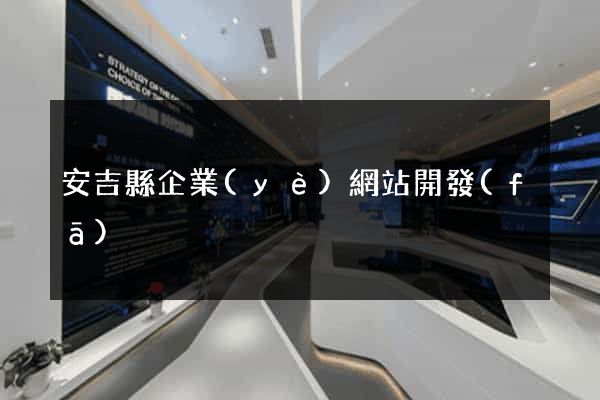 安吉縣企業(yè)網站開發(fā)