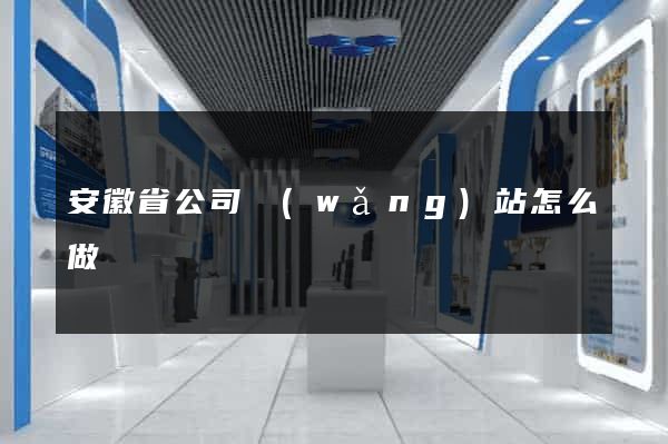 安徽省公司網(wǎng)站怎么做