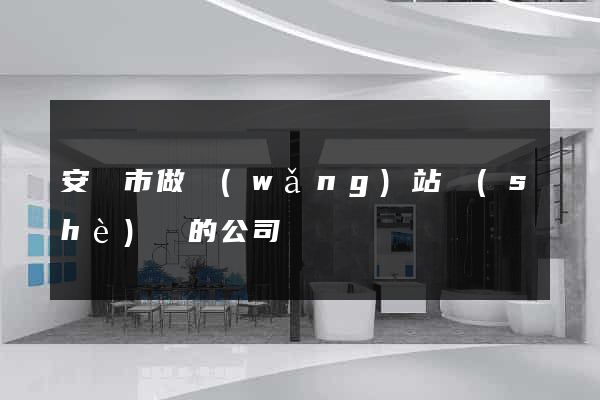 安慶市做網(wǎng)站設(shè)計的公司