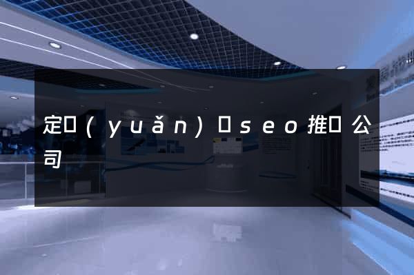定遠(yuǎn)縣seo推廣公司
