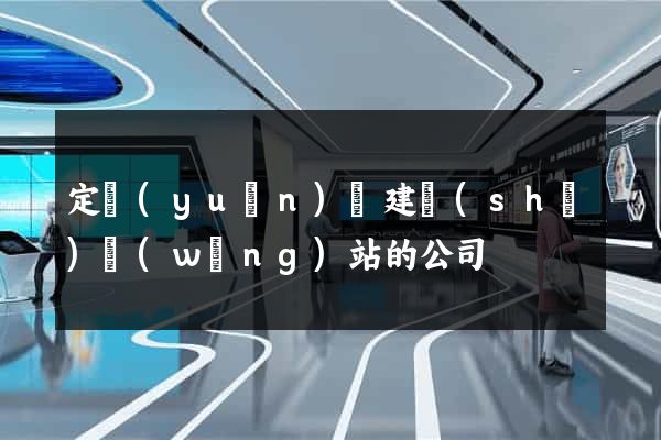定遠(yuǎn)縣建設(shè)網(wǎng)站的公司