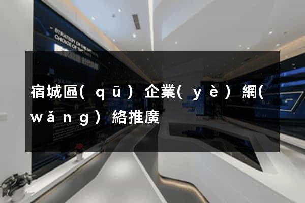 宿城區(qū)企業(yè)網(wǎng)絡推廣