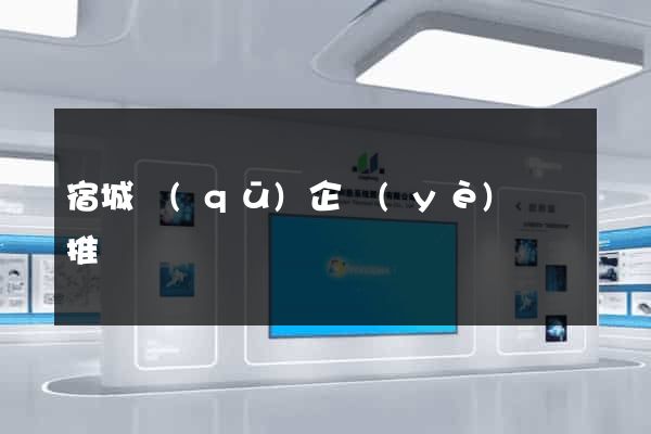 宿城區(qū)企業(yè)網絡推廣