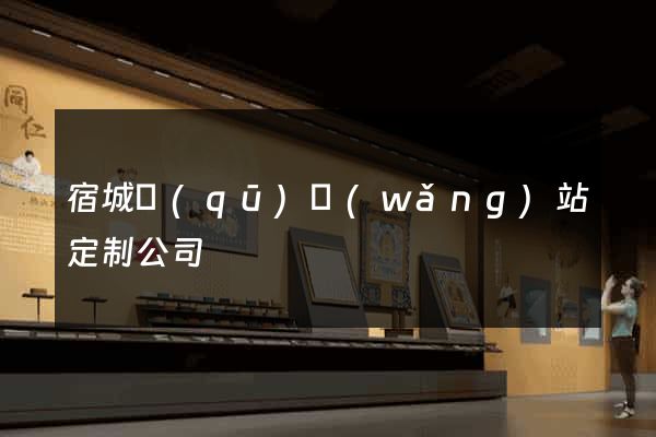 宿城區(qū)網(wǎng)站定制公司