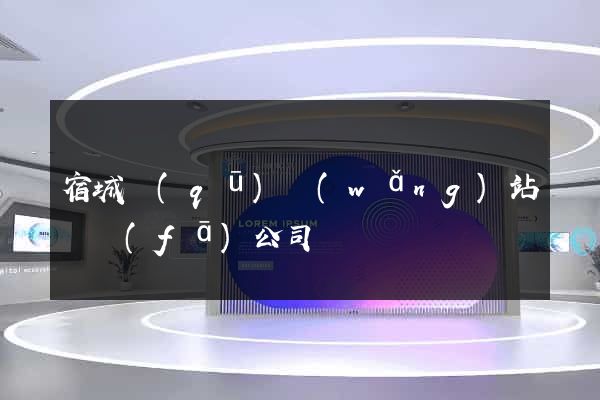 宿城區(qū)網(wǎng)站開發(fā)公司