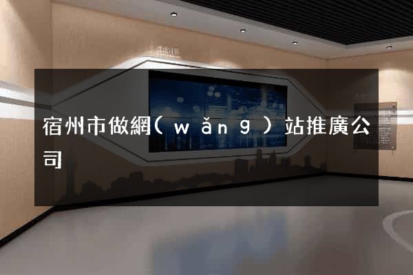 宿州市做網(wǎng)站推廣公司