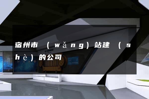 宿州市網(wǎng)站建設(shè)的公司