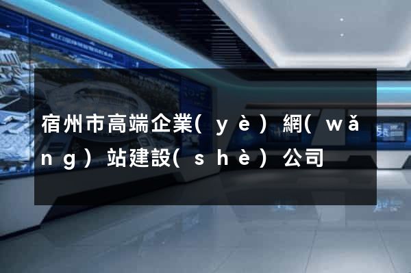 宿州市高端企業(yè)網(wǎng)站建設(shè)公司