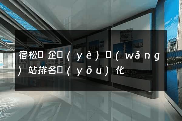 宿松縣企業(yè)網(wǎng)站排名優(yōu)化