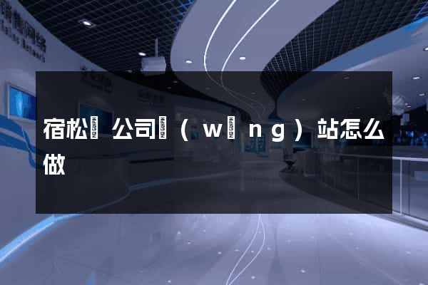 宿松縣公司網(wǎng)站怎么做