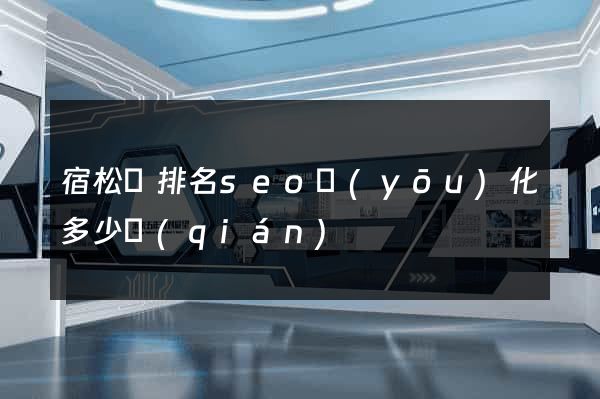 宿松縣排名seo優(yōu)化多少錢(qián)