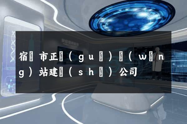 宿遷市正規(guī)網(wǎng)站建設(shè)公司
