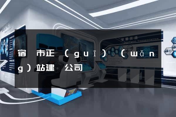 宿遷市正規(guī)網(wǎng)站建設公司