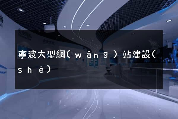 寧波大型網(wǎng)站建設(shè)