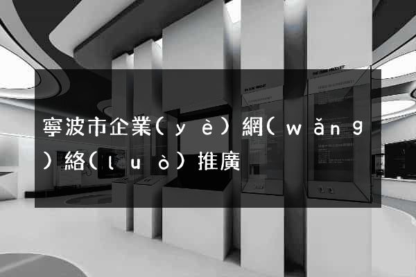 寧波市企業(yè)網(wǎng)絡(luò)推廣