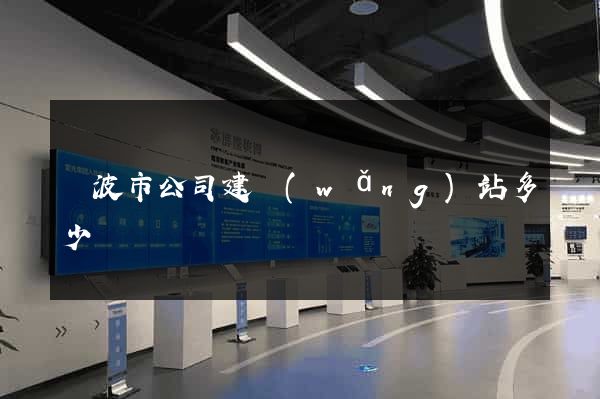 寧波市公司建網(wǎng)站多少錢