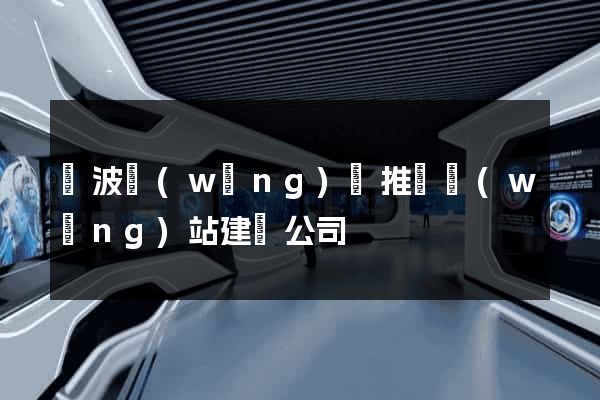 寧波網(wǎng)絡推廣網(wǎng)站建設公司