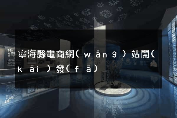 寧?？h電商網(wǎng)站開(kāi)發(fā)