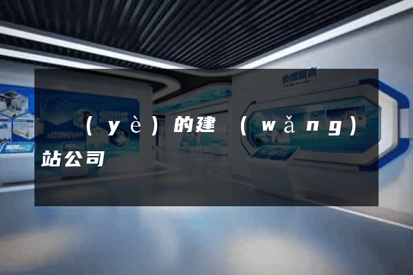 專業(yè)的建網(wǎng)站公司