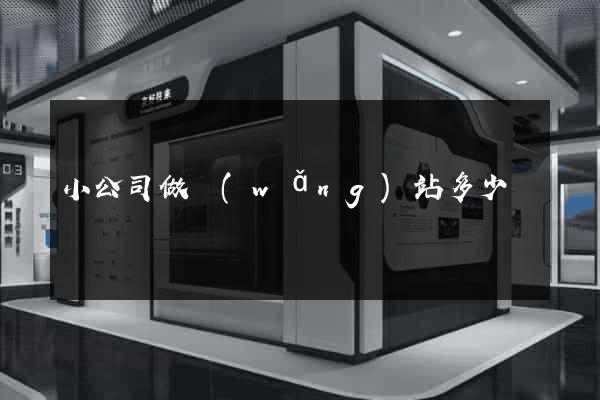 小公司做網(wǎng)站多少錢
