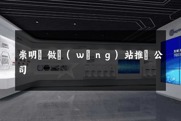 崇明縣做網(wǎng)站推廣公司