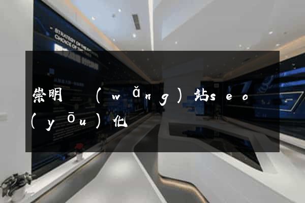 崇明縣網(wǎng)站seo優(yōu)化