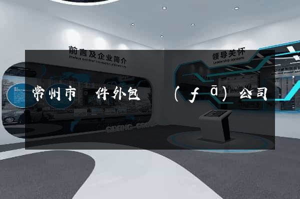 常州市軟件外包開發(fā)公司