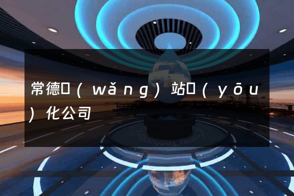 常德網(wǎng)站優(yōu)化公司