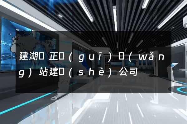 建湖縣正規(guī)網(wǎng)站建設(shè)公司