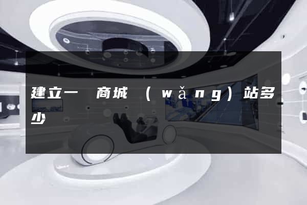建立一個商城網(wǎng)站多少錢