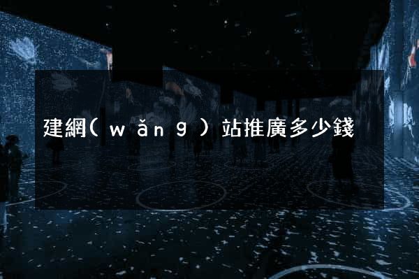 建網(wǎng)站推廣多少錢