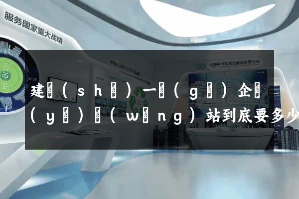 建設(shè)一個(gè)企業(yè)網(wǎng)站到底要多少錢(qián)