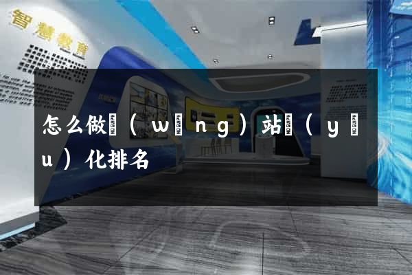 怎么做網(wǎng)站優(yōu)化排名