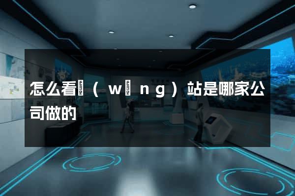 怎么看網(wǎng)站是哪家公司做的