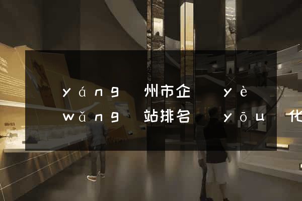揚(yáng)州市企業(yè)網(wǎng)站排名優(yōu)化