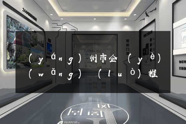 揚(yáng)州市企業(yè)網(wǎng)絡(luò)推廣