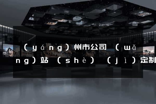 揚(yáng)州市公司網(wǎng)站設(shè)計(jì)定制